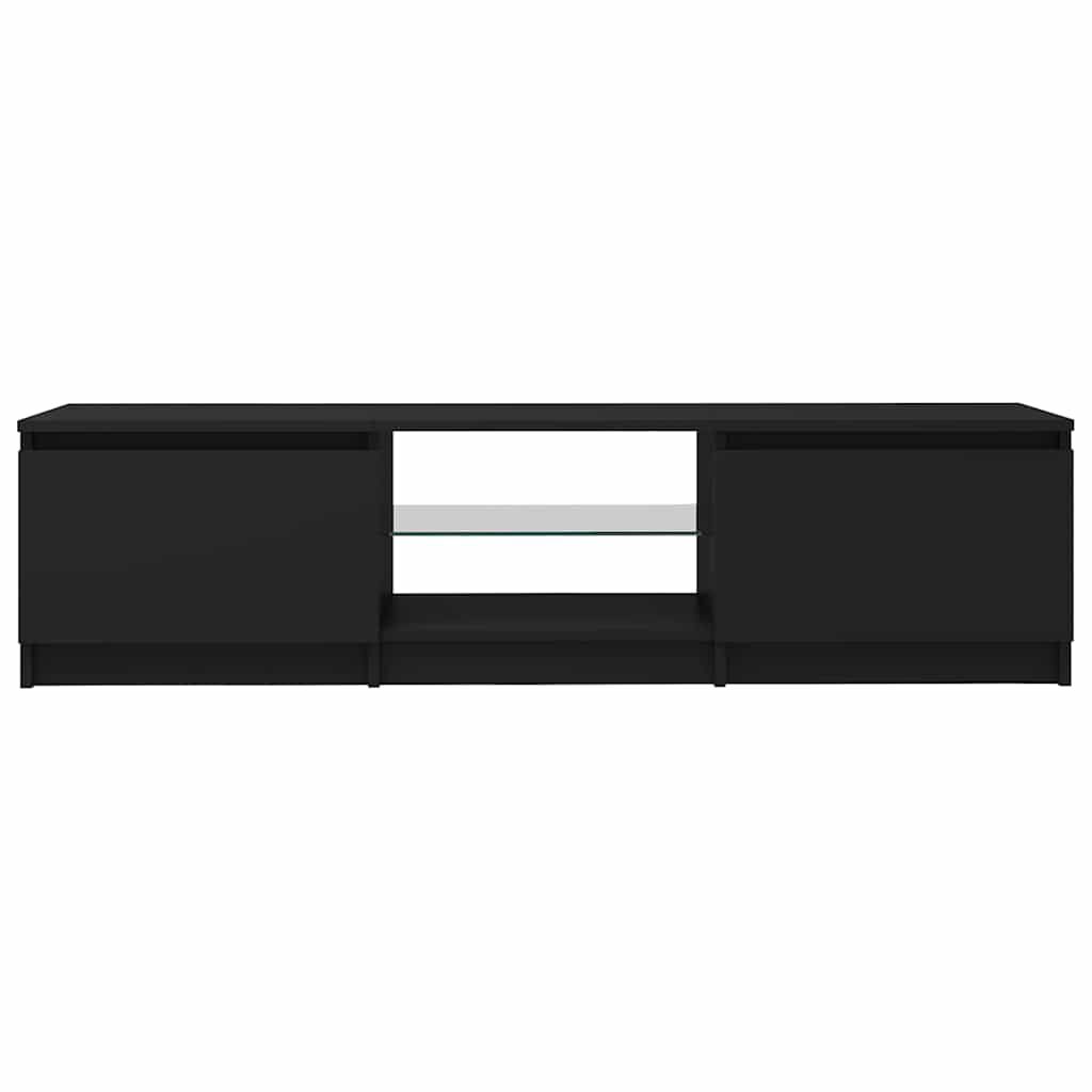 vidaXL Έπιπλο Τηλεόρασης με LED Μαύρο 140x40x35,5 εκ.