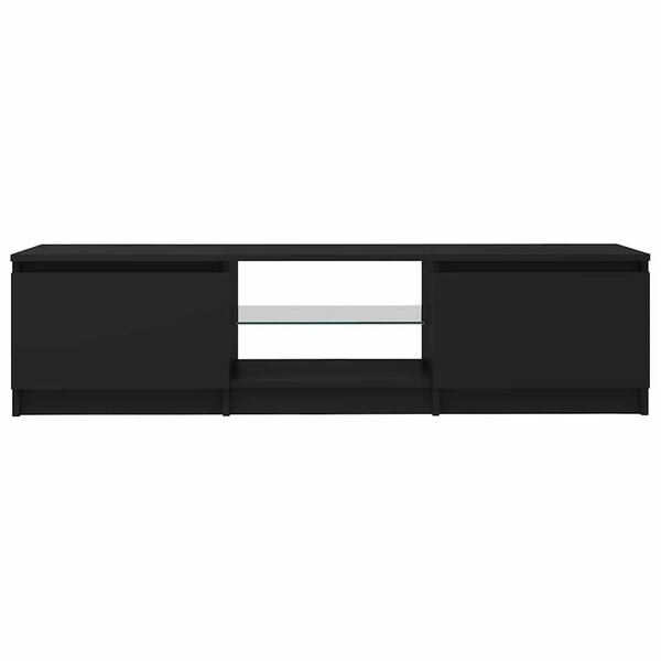 vidaXL Έπιπλο Τηλεόρασης με LED Μαύρο 140x40x36 εκ.