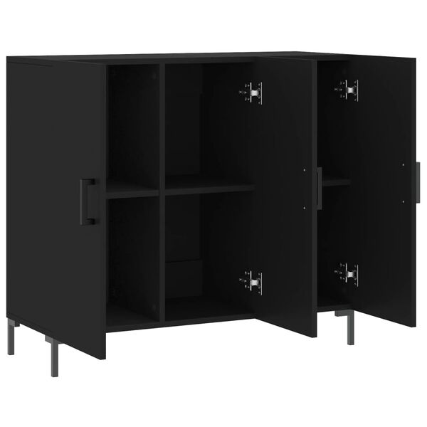 vidaXL Ντουλάπι Μαύρο 90 x 34 x 80 εκ. από Επεξεργασμένο Ξύλο