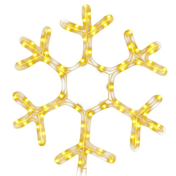vidaXL Χριστουγενν. Φιγούρα Χιονονιφάδα 72 LED Θερμό Λευκό 38 x 37 εκ.