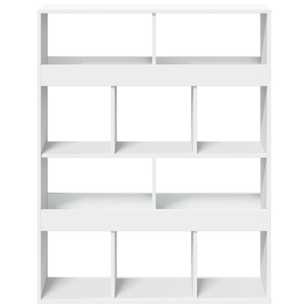 vidaXL Βιβλιοθήκη Λευκή 100x33x125,5 εκ. από Επεξεργασμένο Ξύλο