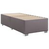 vidaXL Κρεβάτι Boxspring με Στρώμα Γκρι 90x190 εκ. από Συνθετικό Δέρμα