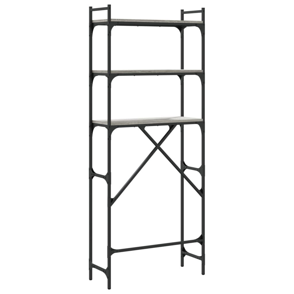 vidaXL Ραφιέρα Πλυντηρίου Γκρι Sonoma 67x25x163 εκ. από Επεξεργ. Ξύλο