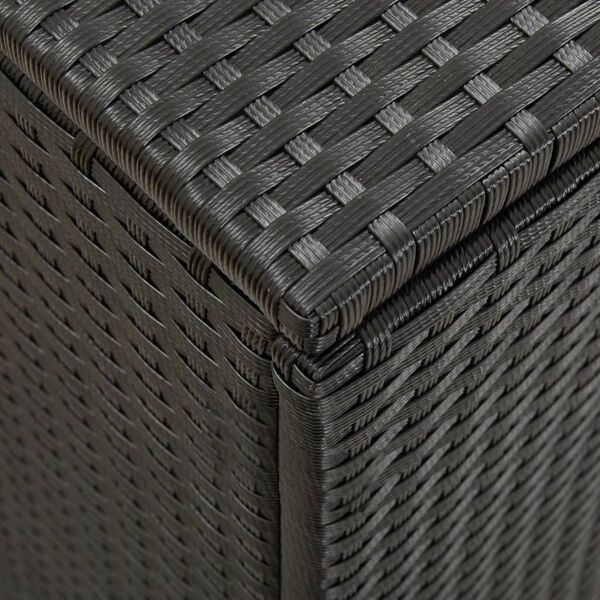 vidaXL Κουτί Αποθήκευσης Κήπου Μαύρο 200x50x60 εκ. από Συνθετικό Ρατάν