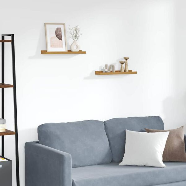 vidaXL &Rho;ά&phi;&iota; &Tau;&omicron;ί&chi;&omicron;&upsilon; &mu;&epsilon; &rho;ά&phi;&iota; 2 pcs &Mu;&pi;&epsilon;&zeta; 40 x 9 x 3 cm &Epsilon;&pi;&epsilon;&xi;&epsilon;&rho;&gamma;&alpha;&sigma;&mu;έ&nu;&omicron; &xi;ύ&lambda;&omicron;