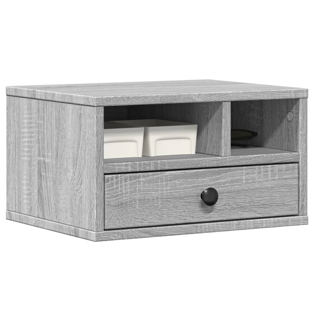 vidaXL Βάση Εκτυπωτή Γκρι Sonoma 40x32x22,5 εκ. από Επεξεργασμένο Ξύλο