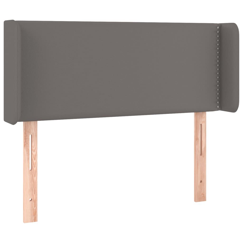 vidaXL Κεφαλάρι με Πτερύγια Γκρι 103x16x78/88 εκ. Συνθετικό Δέρμα