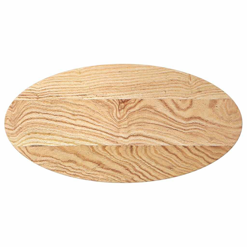 vidaXL Επιτραπέζια επιφάνεια 80x40x2 cm μασίφ ξύλο δρυς οβάλ