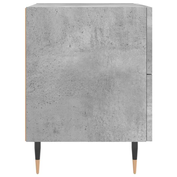 vidaXL Κομοδίνα 2 τεμ. Γκρι Σκυροδεμ. 40 x 35 x 47,5 εκ. Επεξεργ. Ξύλο