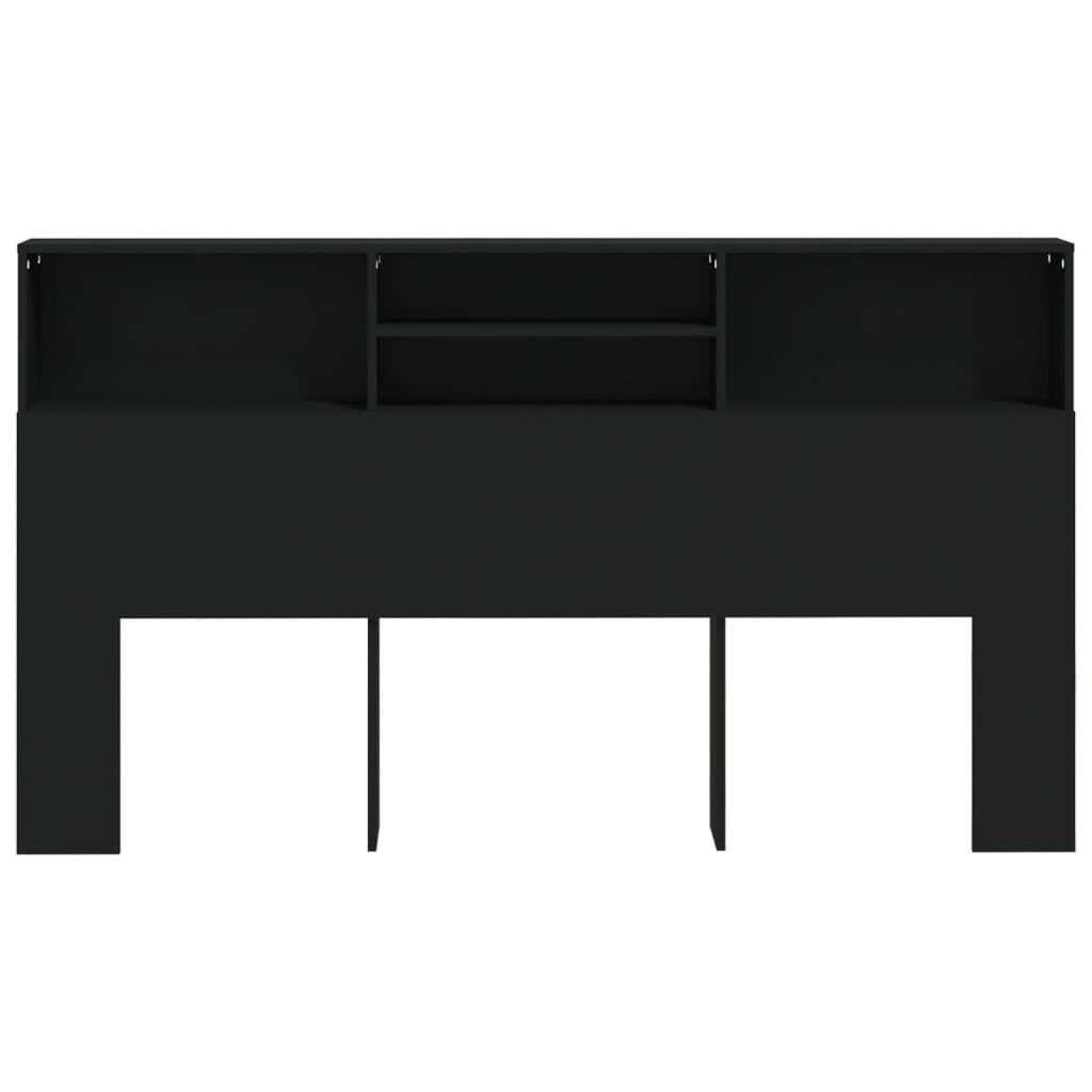 vidaXL Κεφαλάρι Με Αποθηκευτικό Χώρο Μαύρο 180 x 19 x 103,5 εκ.