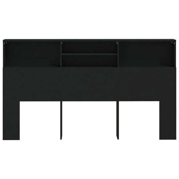 vidaXL Κεφαλάρι Με Αποθηκευτικό Χώρο Μαύρο 180 x 19 x 103,5 εκ.