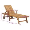 vidaXL Ξαπλώστρα από Μασίφ Ξύλο Teak
