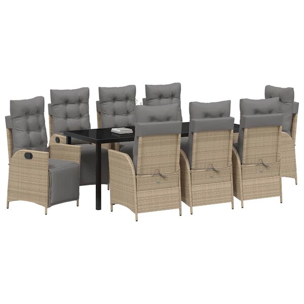 vidaXL &Sigma;έ&tau; &phi;&alpha;&gamma;&eta;&tau;&omicron;ύ &gamma;&iota;&alpha; &kappa;ή&pi;&omicron; &mu;&epsilon; &mu;&alpha;&xi;&iota;&lambda;ά&rho;&iota; 9 pcs &Mu;&pi;&epsilon;&zeta; &sigma;&upsilon;&nu;&theta;&epsilon;&tau;&iota;&kappa;ό &rho;&alpha;&tau;ά&nu;