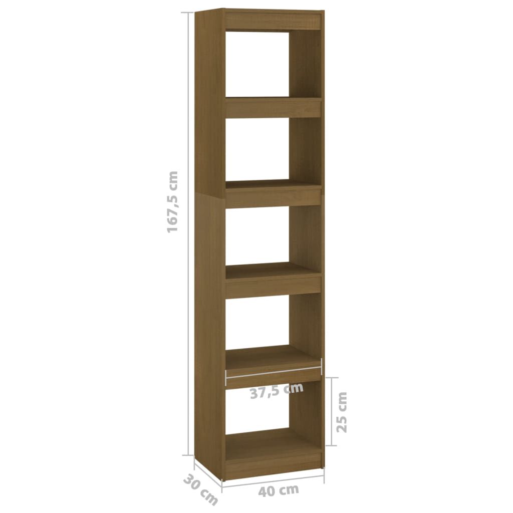 vidaXL Βιβλιοθήκη/Διαχωριστικό Χώρου Μελί 40x30x167,5 εκ. Ξύλο Πεύκου