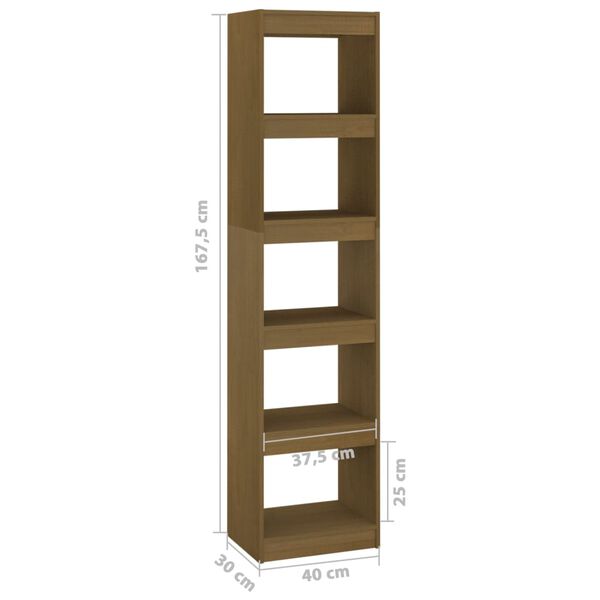 vidaXL Βιβλιοθήκη/Διαχωριστικό Χώρου Μελί 40x30x167,5 εκ. Ξύλο Πεύκου