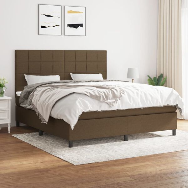 vidaXL &Kappa;&rho;&epsilon;&beta;ά&tau;&iota; Boxspring &mu;&epsilon; &Sigma;&tau;&rho;ώ&mu;&alpha; &Sigma;&kappa;&omicron;ύ&rho;&omicron; &Kappa;&alpha;&phi;έ 160x200 &epsilon;&kappa; &Upsilon;&phi;&alpha;&sigma;&mu;ά&tau;&iota;&nu;&omicron;