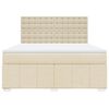 vidaXL &Kappa;&rho;&epsilon;&beta;ά&tau;&iota; Boxspring &mu;&epsilon; &Sigma;&tau;&rho;ώ&mu;&alpha; &Kappa;&rho;&epsilon;&mu; 180x200 &epsilon;&kappa;. &Upsilon;&phi;&alpha;&sigma;&mu;ά&tau;&iota;&nu;&omicron;