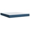 vidaXL Κρεβάτι Boxspring με Στρώμα Μπλε 180x200 εκ. Υφασμάτινο