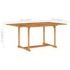 vidaXL Τραπέζι Κήπου 150 x 90 x 75 εκ. από Μασίφ Ξύλο Teak