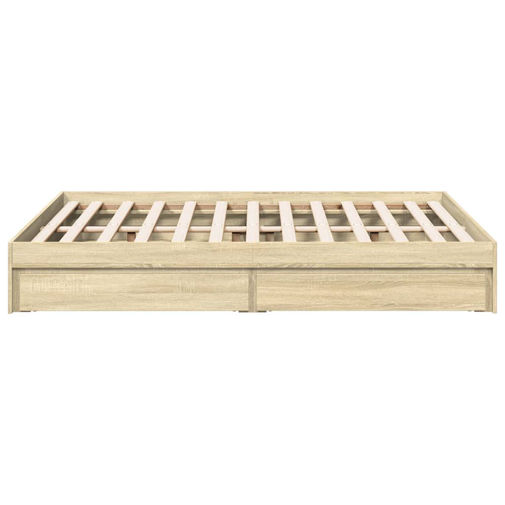 vidaXL Πλαίσιο Κρεβατιού με συρτάρια Sonoma Δρυς 120x200εκ. Επεξ. Ξύλο