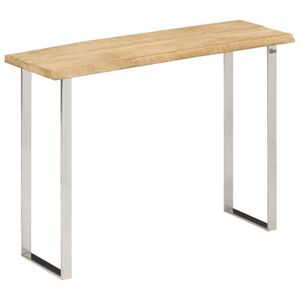 vidaXL &Tau;&rho;&alpha;&pi;έ&zeta;&iota; &Kappa;&omicron;&nu;&sigma;ό&lambda;&alpha; &mu;&epsilon; Live Edge 105x33x76 &epsilon;&kappa;. &Mu;&alpha;&sigma;ί&phi; &Xi;ύ&lambda;&omicron; &Mu;ά&nu;&gamma;&kappa;&omicron;