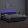 vidaXL &Kappa;&rho;&epsilon;&beta;ά&tau;&iota; Boxspring &mu;&epsilon; &Sigma;&tau;&rho;ώ&mu;&alpha; & LED &Gamma;&kappa;&rho;&iota; 200x200 &epsilon;&kappa;. &Sigma;&upsilon;&nu;&theta;. &Delta;έ&rho;&mu;&alpha;
