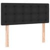 vidaXL Κεφαλάρι Κρεβατιού LED Μαύρο 90x5x78/88 εκ. από Συνθετικό Δέρμα