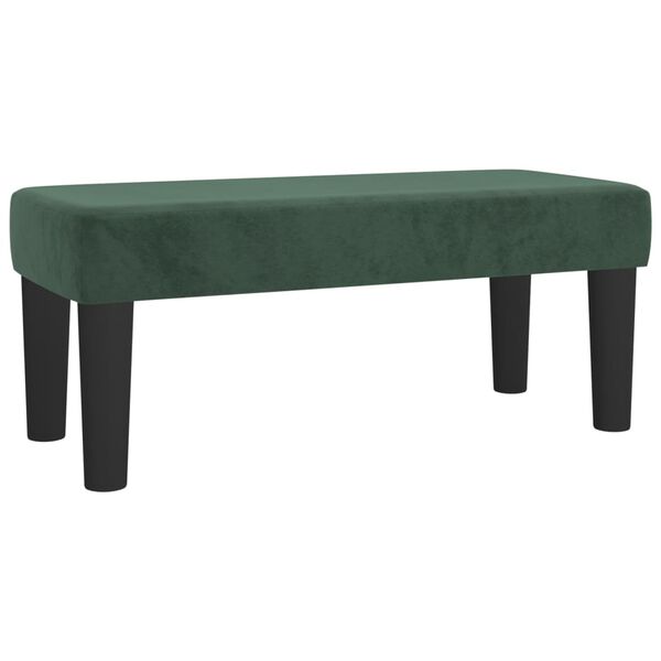 vidaXL Κρεβάτι Boxspring με Στρώμα Σκούρο Πράσινο 120x200εκ. Βελούδινο