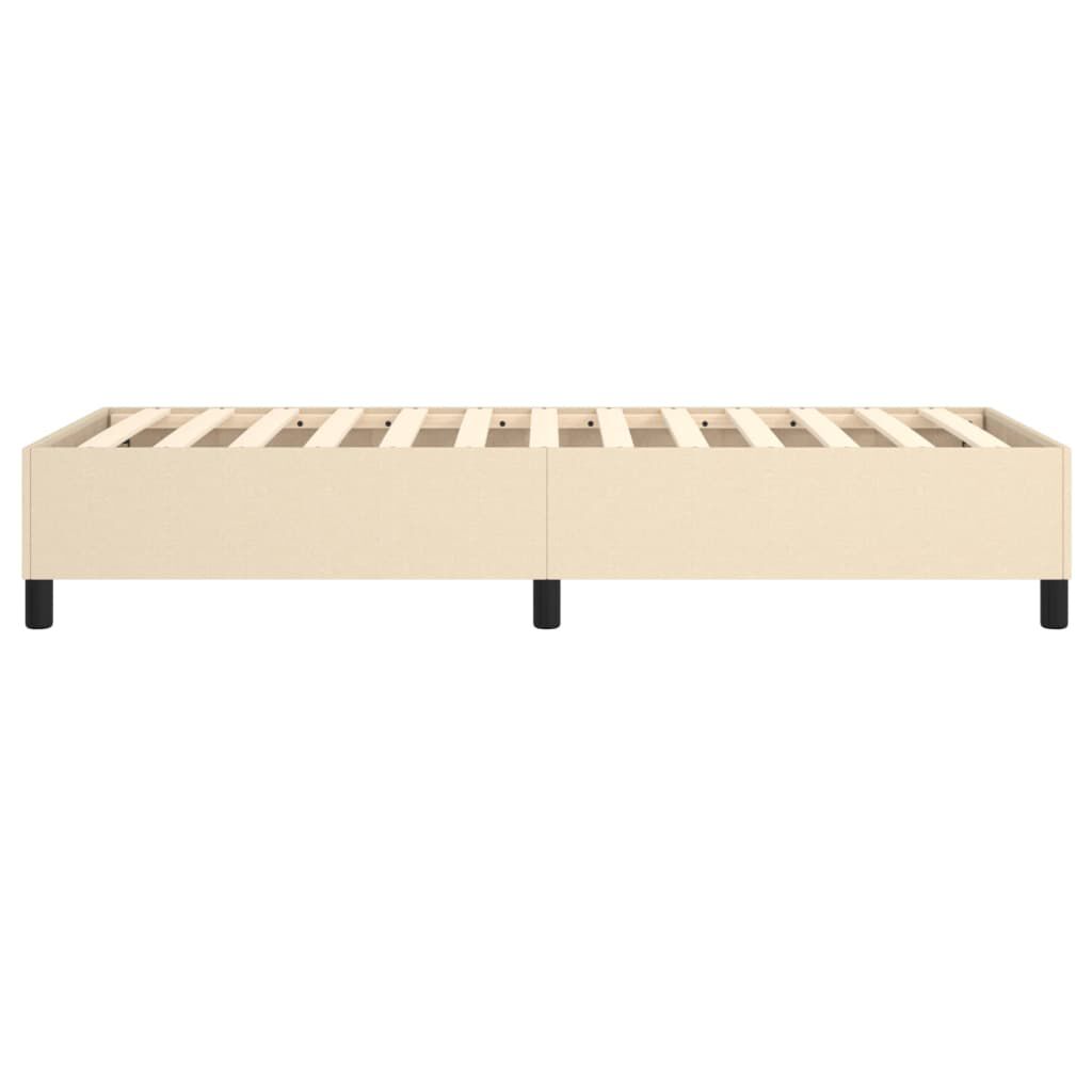 vidaXL Πλαίσιο κρεβατιού χωρίς στρώμα Κρέμα 80x200 cm Ύφασμα