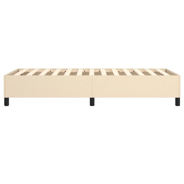 vidaXL Πλαίσιο κρεβατιού χωρίς στρώμα Κρέμα 80x200 cm Ύφασμα