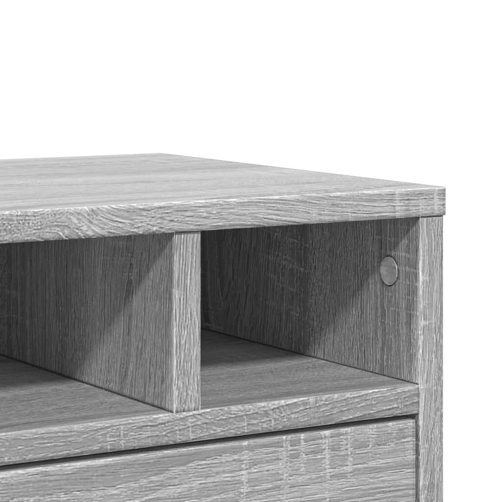 vidaXL Βάση Εκτυπωτή Γκρι Sonoma 40x32x22,5 εκ. από Επεξεργασμένο Ξύλο