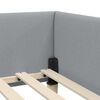 vidaXL Κρεβάτι Γωνίας με κεφαλάρι Ανοιχτό γκρι 90 x 200 cm ύφασμα