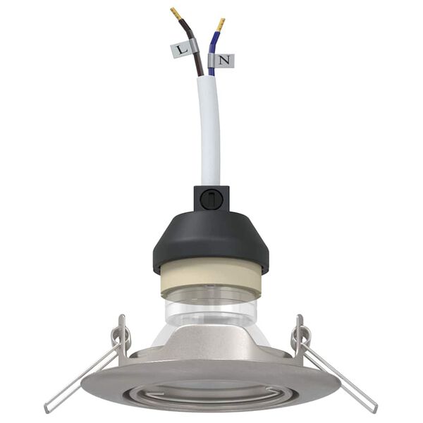 vidaXL Spotlights με προβολείς 6 pcs Ασημί 9 x 9 εκ. Μέταλλο