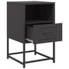 vidaXL Κομοδίνο Μαύρο 36 x 39 x 60,5 εκ. Ατσάλινο