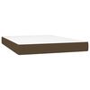 vidaXL Κρεβάτι Boxspring με Στρώμα Σκούρο Καφέ 140x190 εκ. Υφασμάτινο