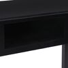 vidaXL Γραφείο Μαύρο 108 x 45 x 76 εκ. από Μασίφ Ξύλο Παυλώνιας