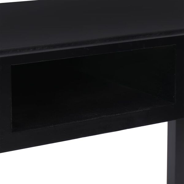 vidaXL Γραφείο Μαύρο 108 x 45 x 76 εκ. από Μασίφ Ξύλο Παυλώνιας
