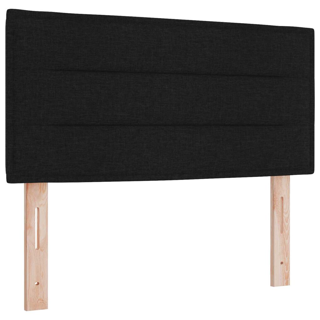 vidaXL Κρεβάτι Box Spring με Στρώμα Μαύρο 80x200 εκ Ύφασμα