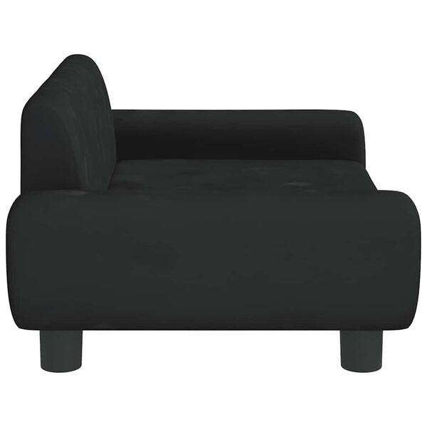 vidaXL Κρεβάτι Σκύλου Μαύρο 70 x 45 x 33 εκ. Βελούδινο