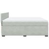 vidaXL Κρεβάτι Boxspring με Στρώμα Ανοιχτό Γκρι 180x200 εκ. Βελούδινο