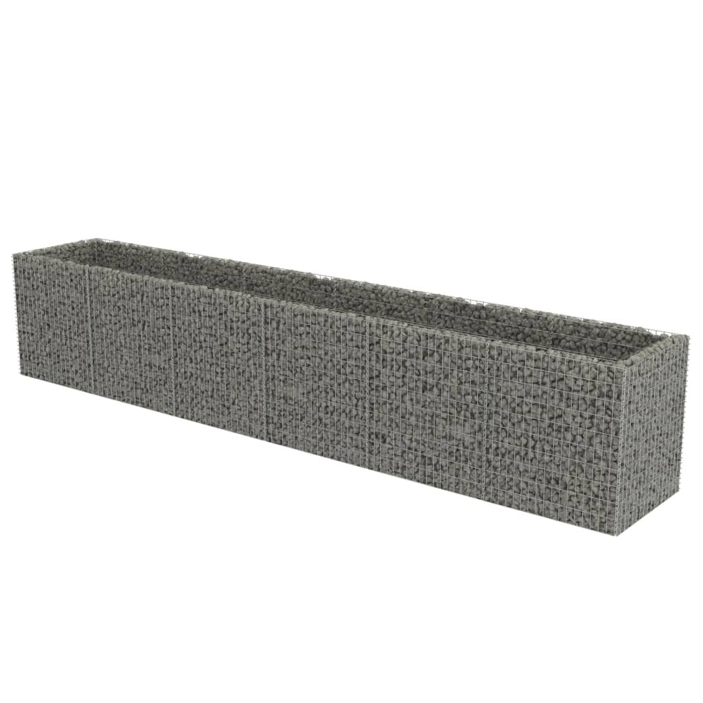 vidaXL Συρματοκιβώτιο-Γλάστρα Υπερυψωμένη 540x90x100 εκ. Γαλβ. Χάλυβας
