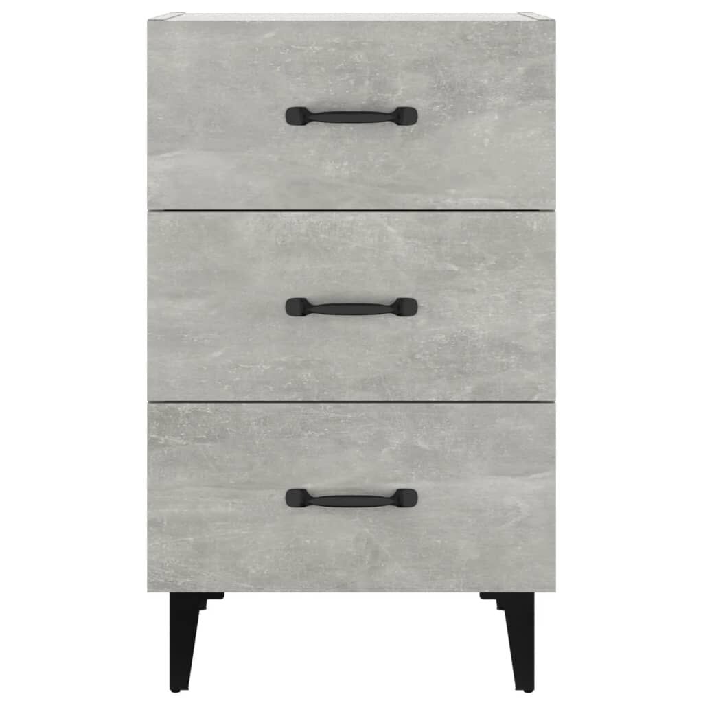 vidaXL Κομοδίνο Γκρι Σκυροδέματος 40x40x66 εκ. από Επεξεργασμένο Ξύλο