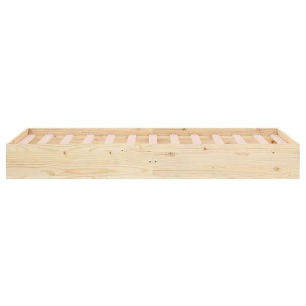 vidaXL Πλαίσιο Κρεβατιού 75 x 190 εκ. από Μασίφ Ξύλο Small Single