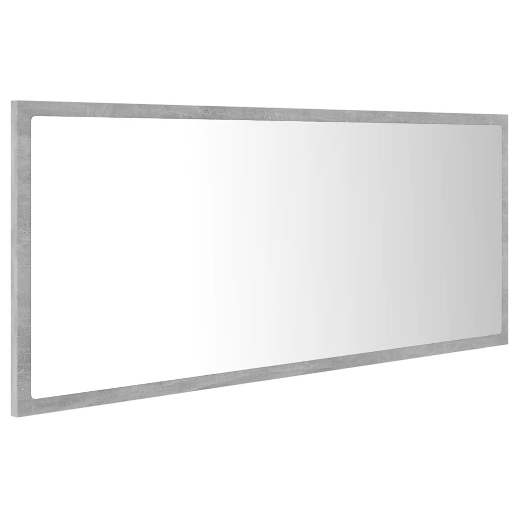 vidaXL Καθρέφτης Μπάνιου Γκρι Σκυροδέματος 100x8,5x37 εκ. Ακρυλικός