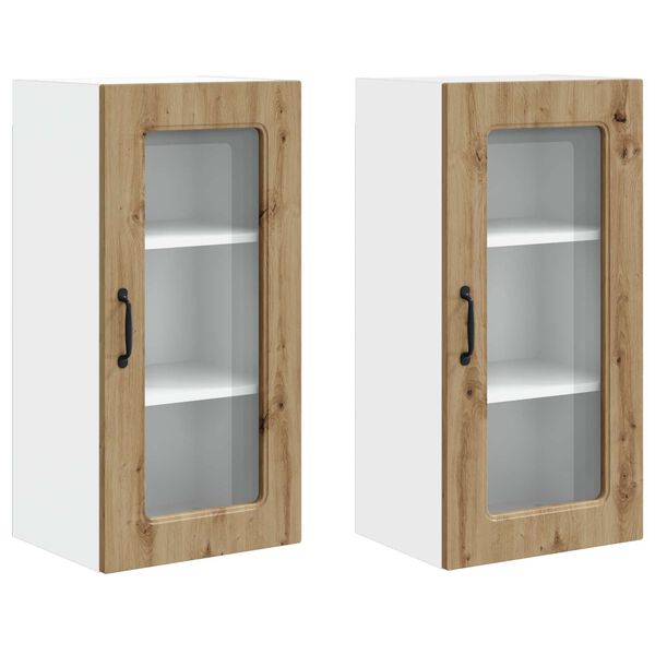 vidaXL &Nu;&tau;&omicron;&upsilon;&lambda;ά&pi;&alpha; &Kappa;&omicron;&upsilon;&zeta;ί&nu;&alpha;&sigmaf; Kalmar 2 pcs Artisan Oak 40 x 31 x 80 &epsilon;&kappa;.