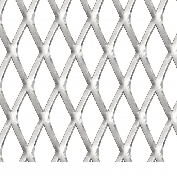 vidaXL Πλέγμα Ανεπτυγμένο 50x50 εκ. / 20x10x2 χιλ. Ανοξείδωτο Ατσάλι