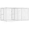 vidaXL Κλουβί σκύλου Ασημί 400 x 200 x 200 εκ. Επικαλυμμένος Χάλυβας