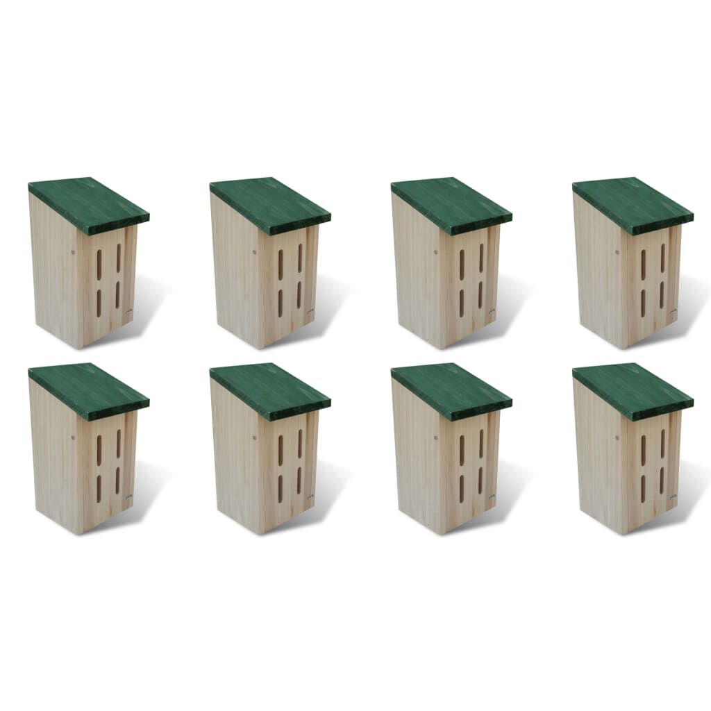 vidaXL Φωλιές για Πεταλούδες 8 τεμ. 14 x 15 x 22 εκ. Ξύλινες