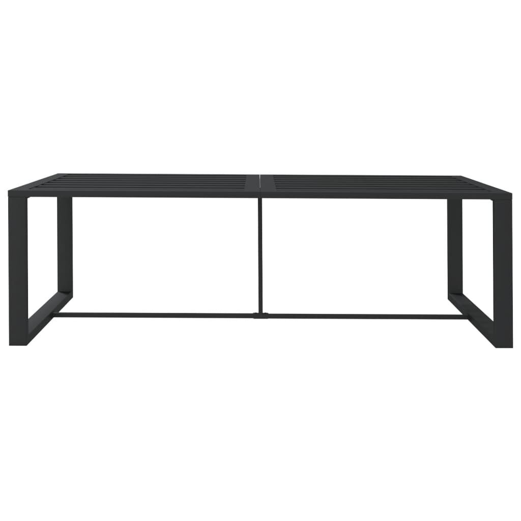 vidaXL Τραπεζαρία Εξωτερικού Χώρου Ανθρακί 120x60x66 εκ. από Αλουμίνιο