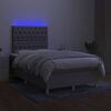 vidaXL &Kappa;&rho;&epsilon;&beta;ά&tau;&iota; Boxspring &mu;&epsilon; &Sigma;&tau;&rho;ώ&mu;&alpha; & LED &Alpha;&nu;.&Gamma;&kappa;&rho;&iota; 120x200 &epsilon;&kappa; &Upsilon;&phi;&alpha;&sigma;&mu;ά&tau;&iota;&nu;&omicron;